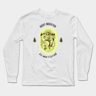 Rocky Mountain Salmon Fishing - Yellow Long Sleeve T-Shirt